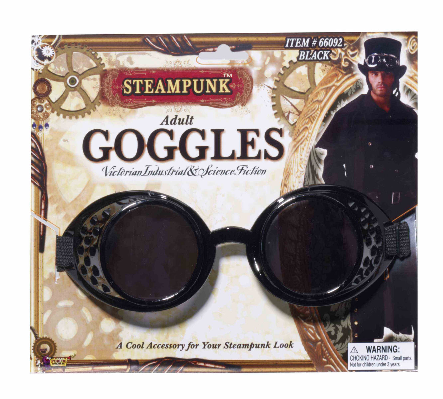 BLACK STEAMPUNK GOGGLES