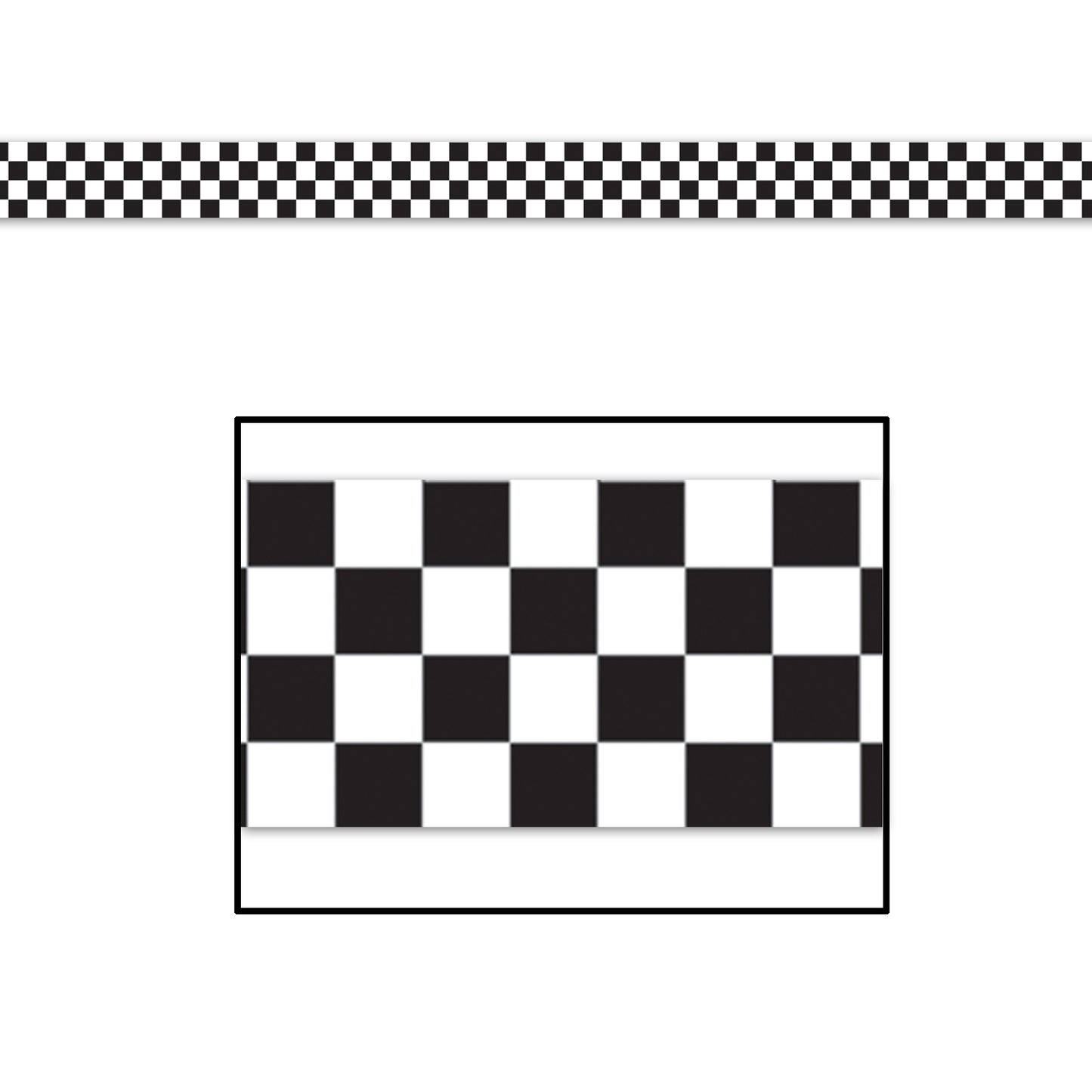 Black And White Checkered Party Tape