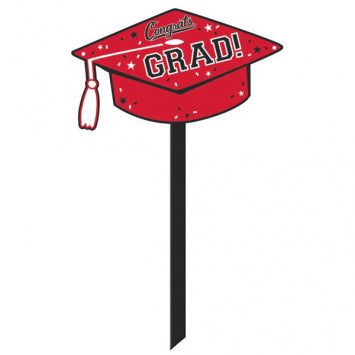 Grad Yard Sign - Red