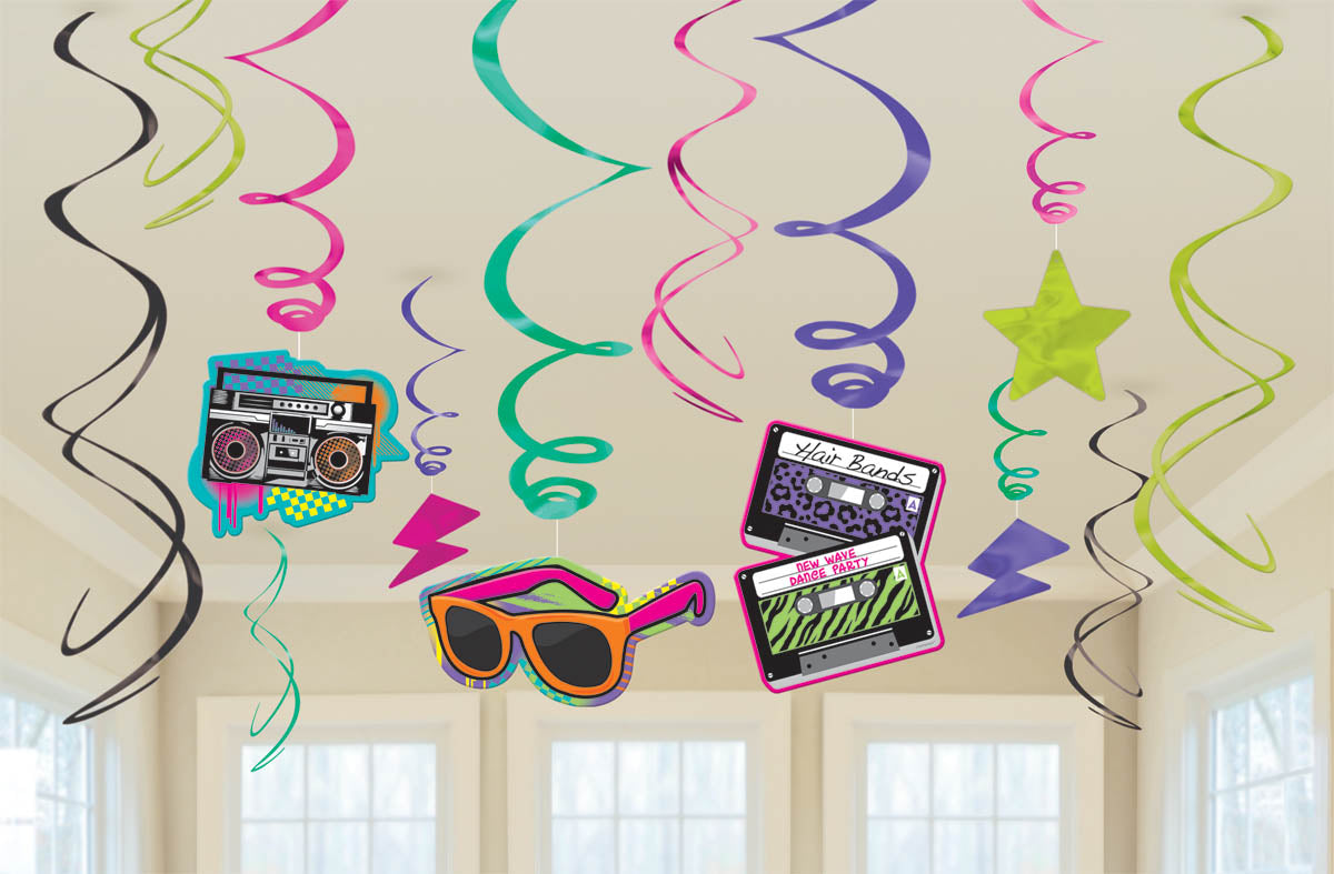 80'S SWIRL DECORATIONS