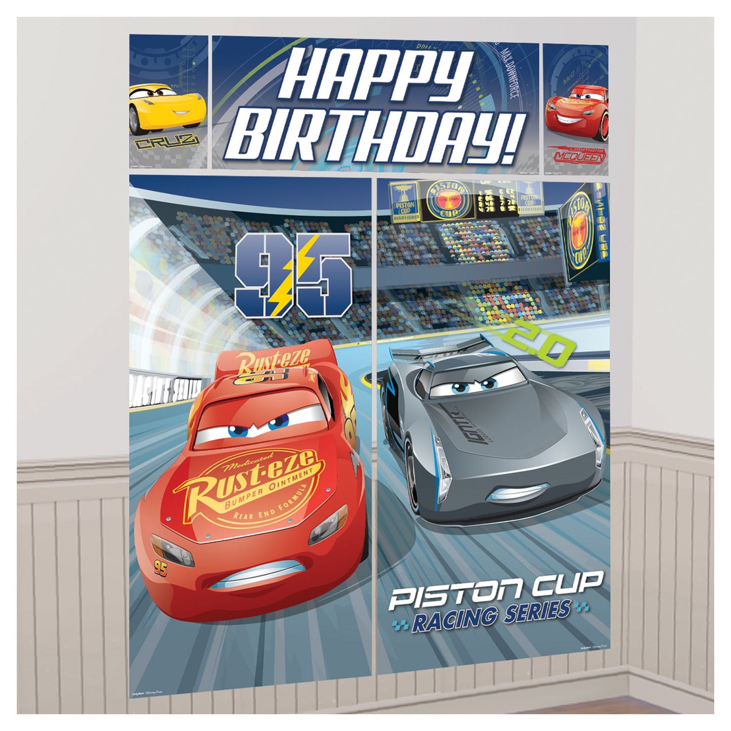 DISNEY CARS 3 Scene Setters® Wall Decorating Kit