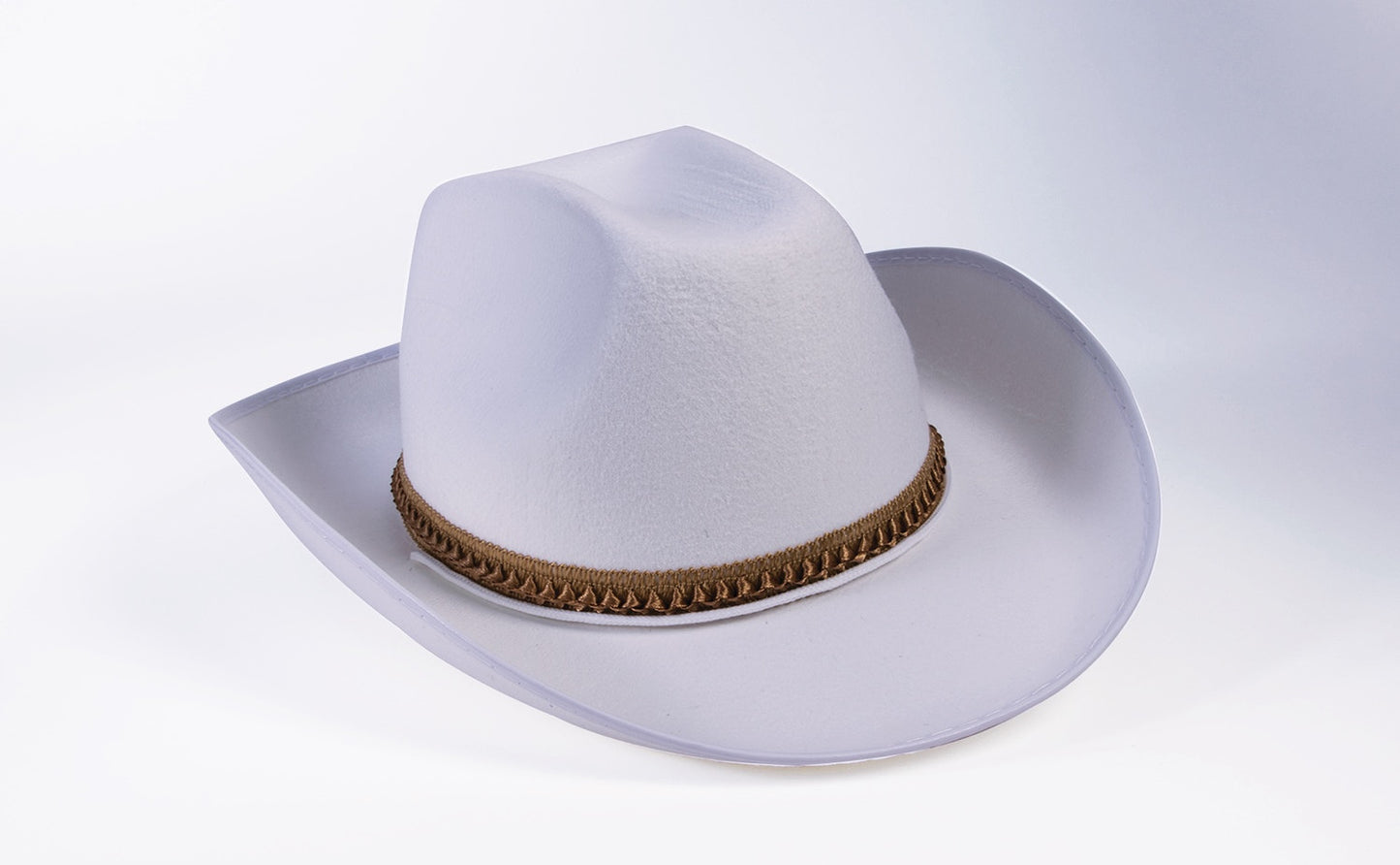 White Cowboy Hat w/Band