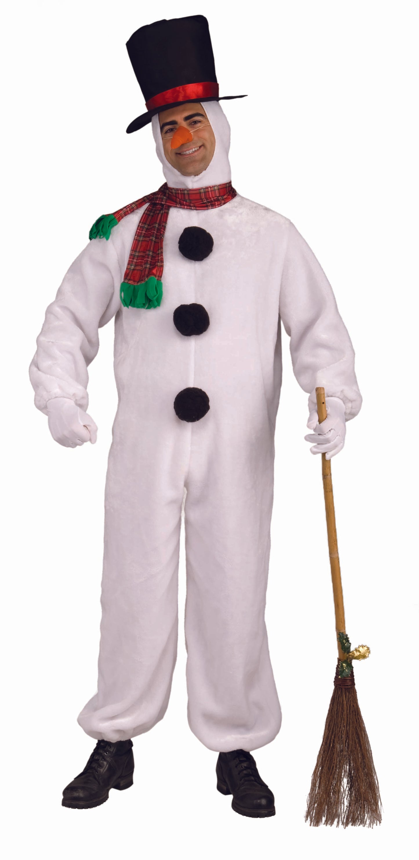 PLUSH SNOWMAN COSTUME - ADULT