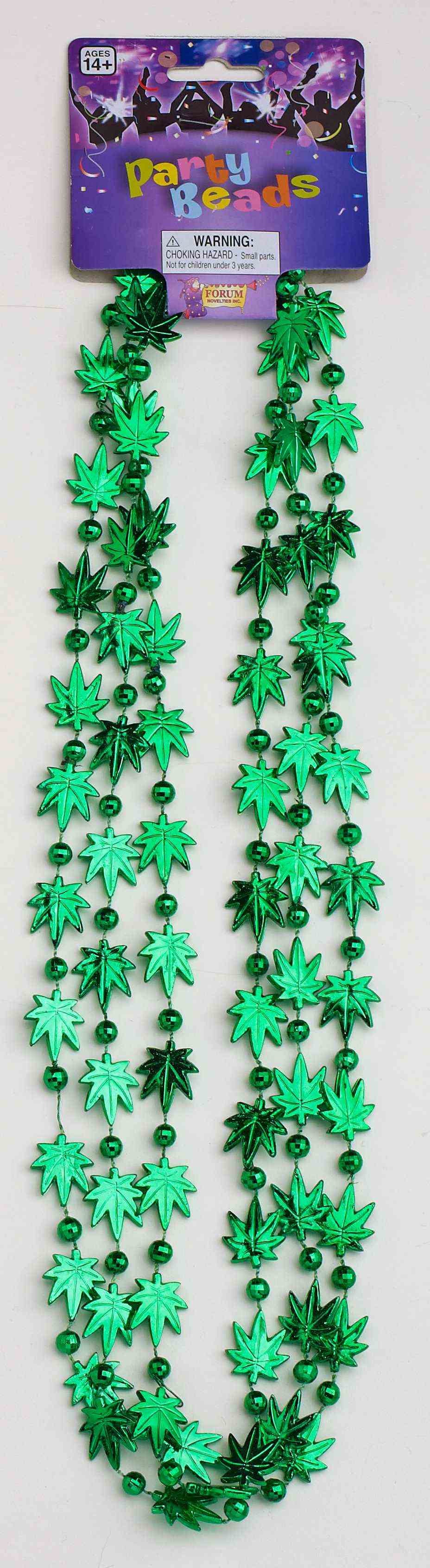 BEADS - MARIJUANA GREEN LEAF