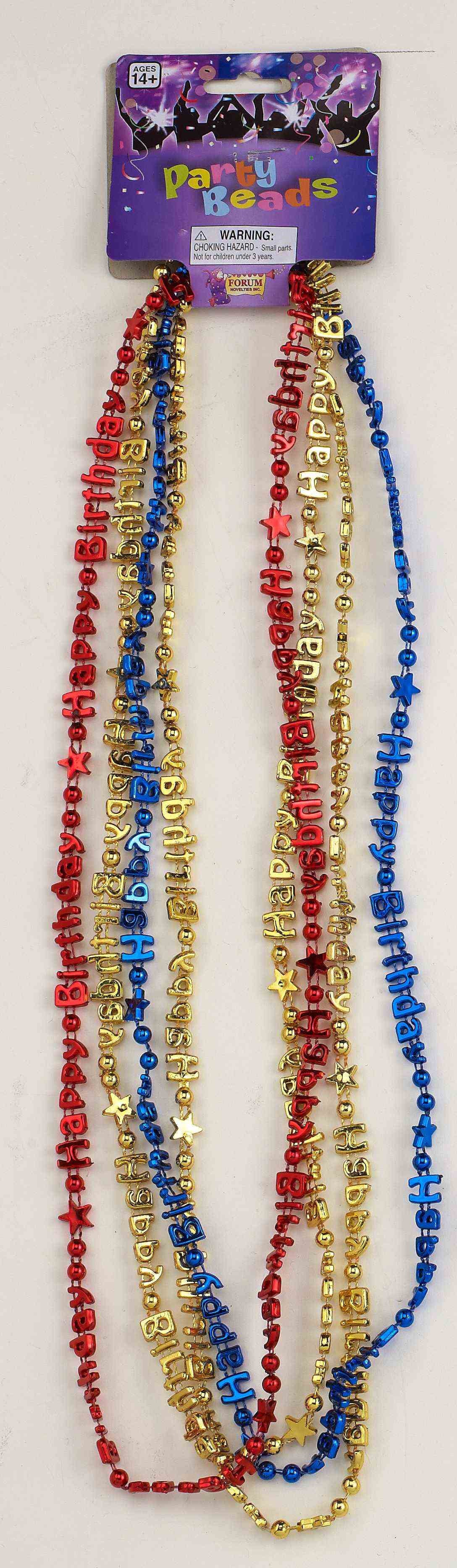 BEADS - HAPPY BIRTHDAY 4PCS/CARD