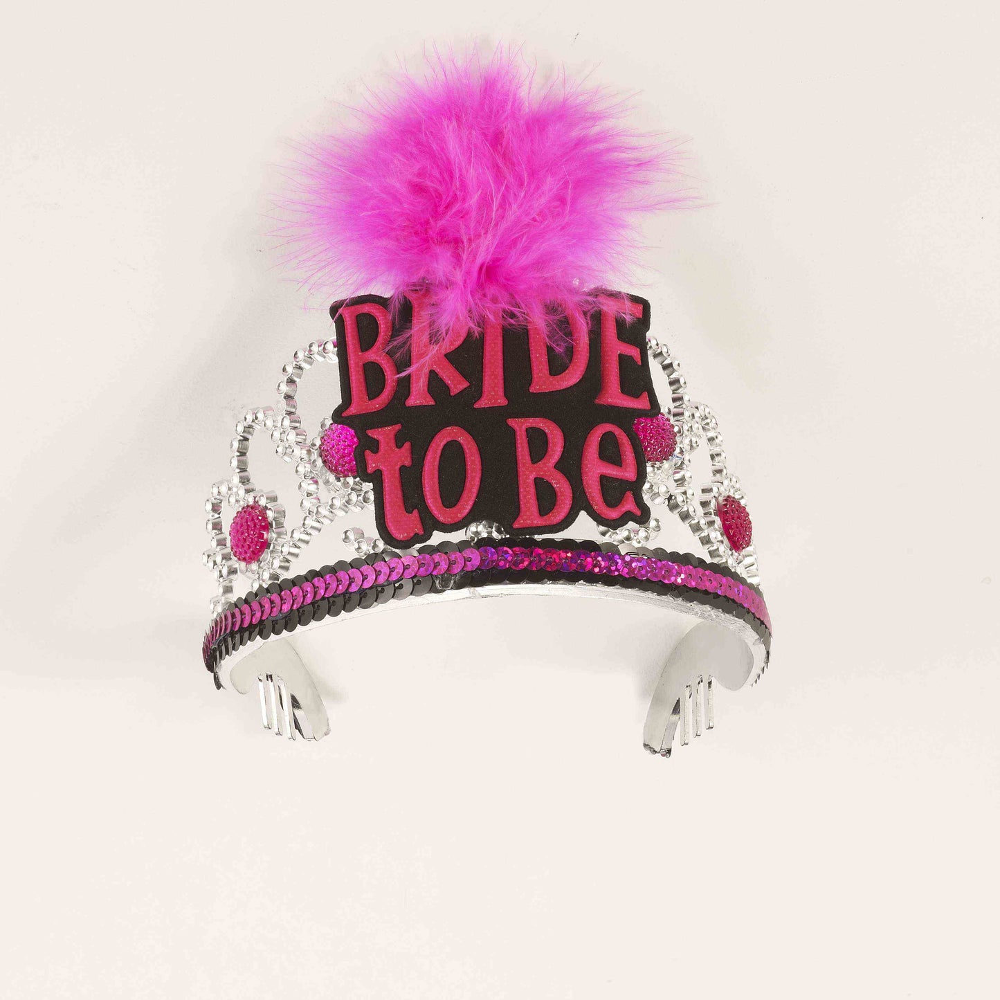 Bride to Be Pink Diamond/Sequined Tiara