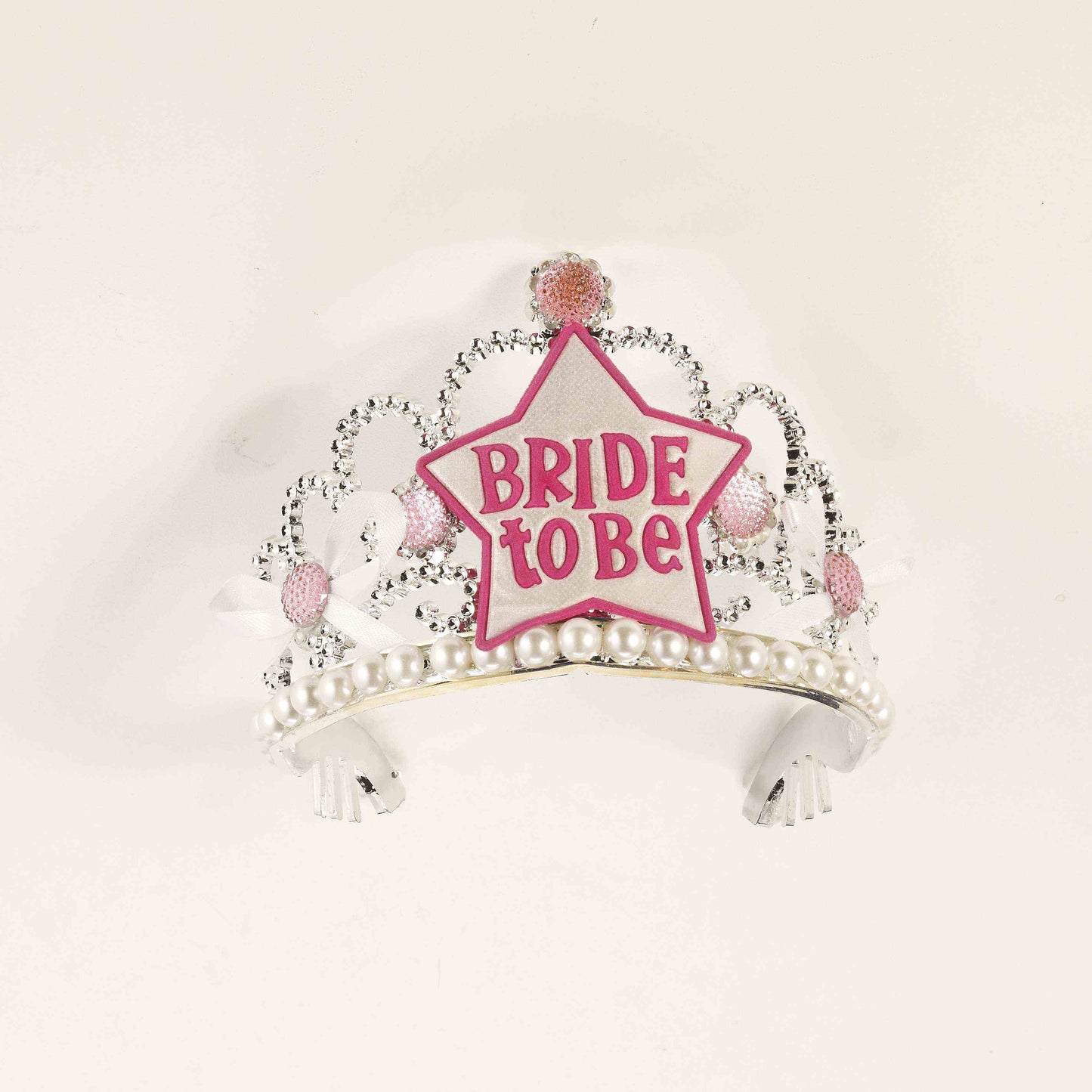 Bride to Be Pink Pearl/Diamond Tiara
