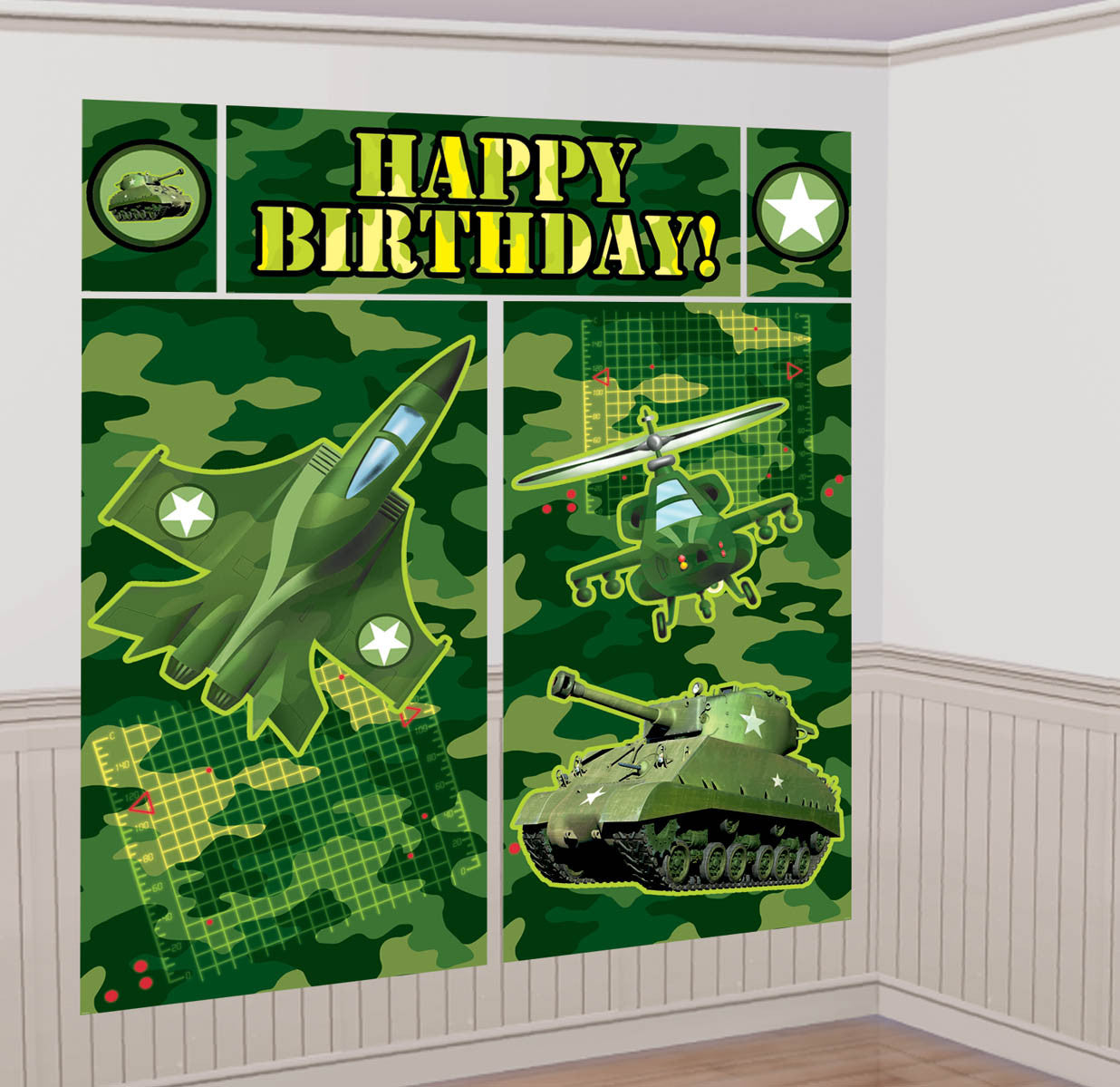 CAMOUFLAGE WALL DECOR KIT EACH