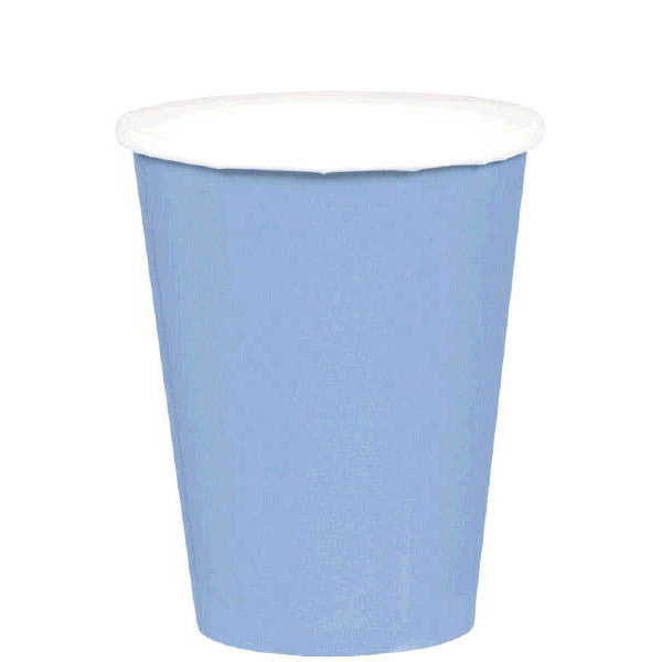 HOT / COLD PAPER CUPS - PASTEL BLUE 9OZ 20 COUNT