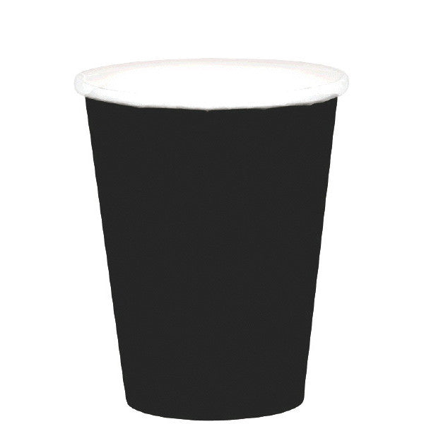 Jet Black Hot/Cold 9oz. Paper Cups - 20ct.
