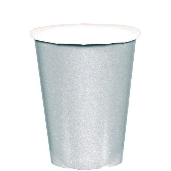 HOT / COLD PAPER CUPS - SILVER 9OZ 20 COUNT