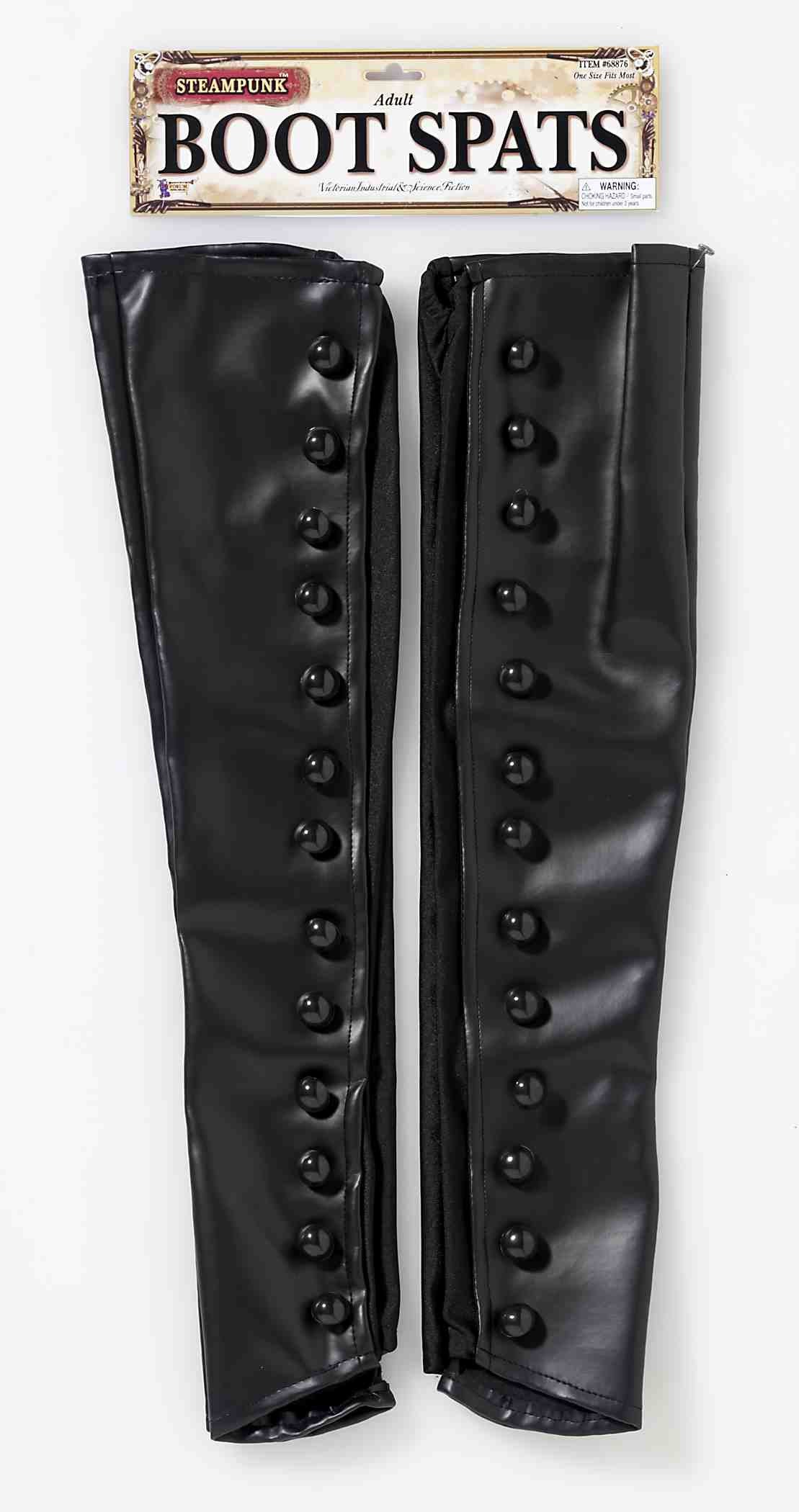 Steampunk Black Boot Spats