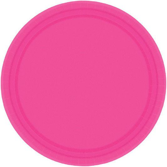 Hot Pink 10" Paper Plates - 50ct.