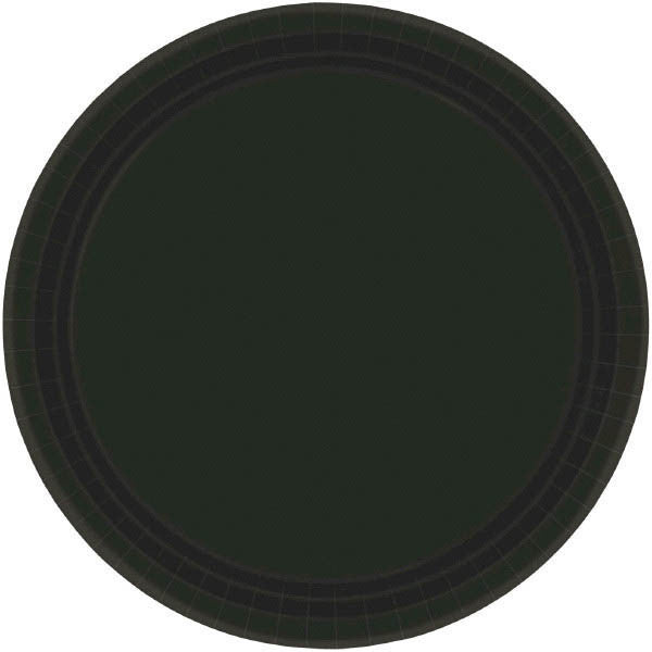 PAPER PLATE - JET BLACK 10.5" 20CNT