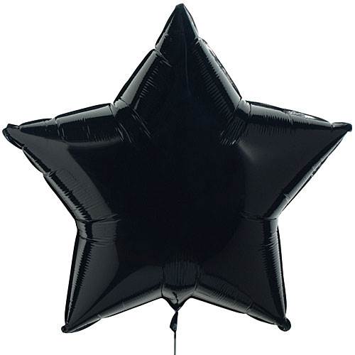MYLAR BALLOON BLACK 18" FOIL, 3 STYLES