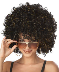 DISCO GLITTER WIG BLACK