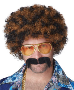 DISCO DIRT BAG WIG & MOUSTACHE