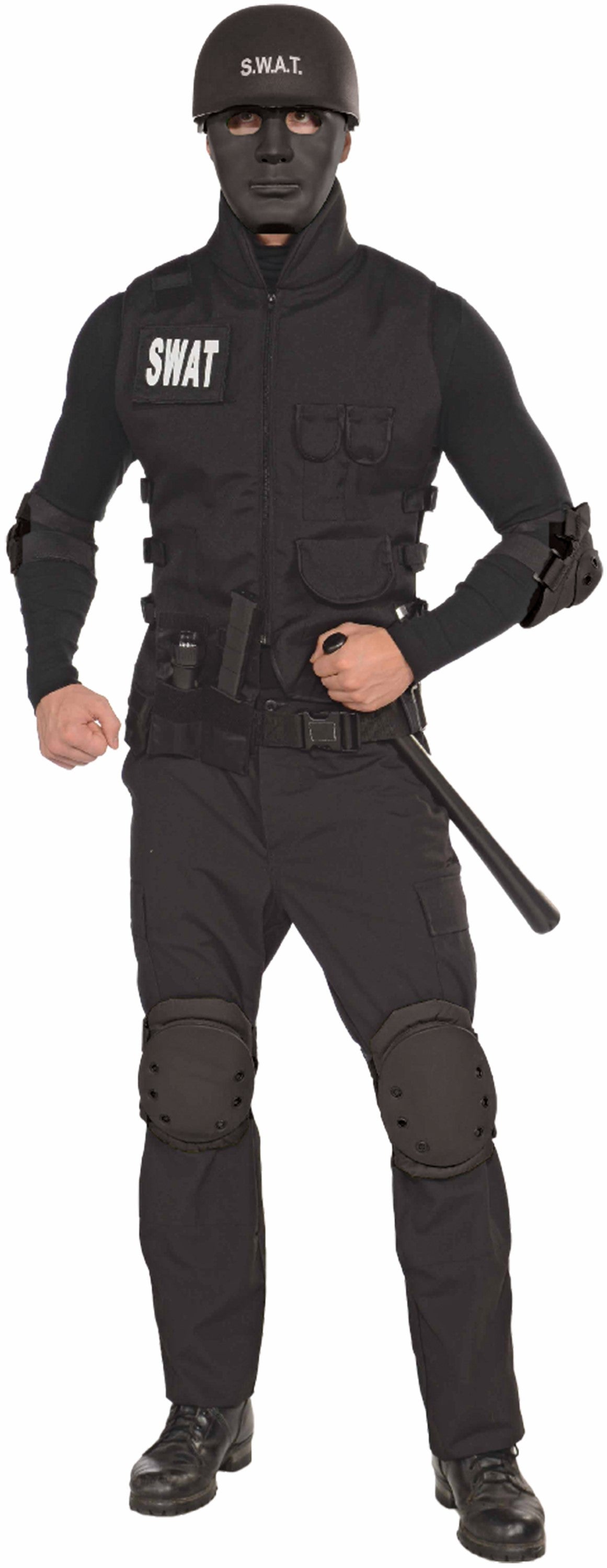 SWAT BLACK PLASTIC MASK