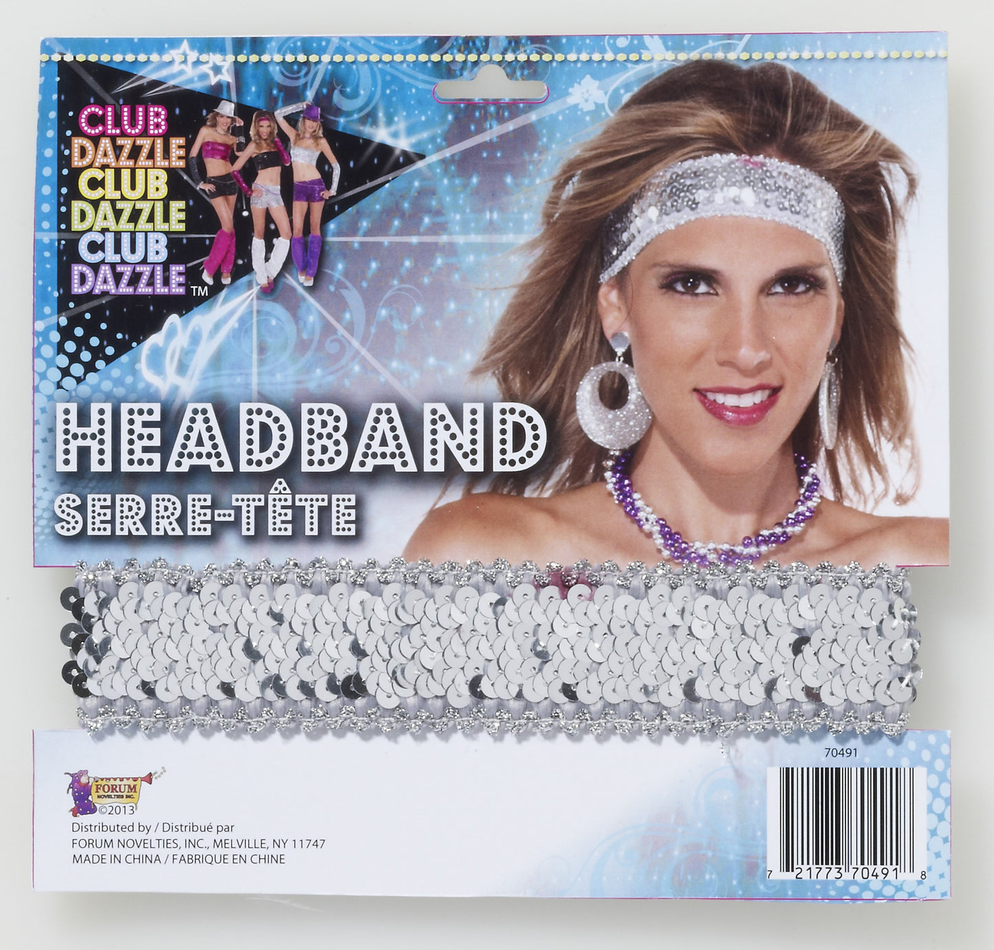 Silver Sequined Headband