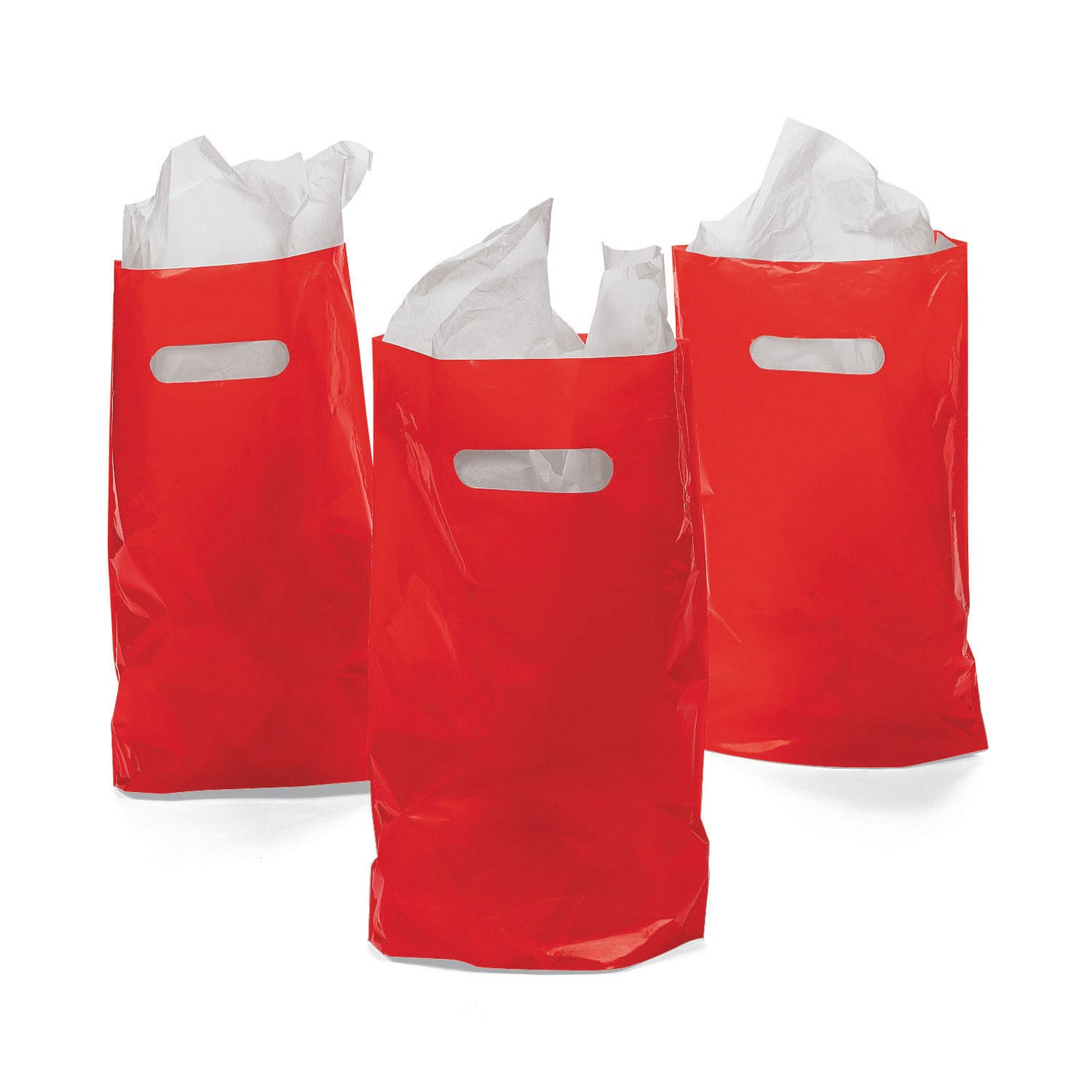 BAG - RED PLASTIC 50 CT/UNIT 9" x 12"