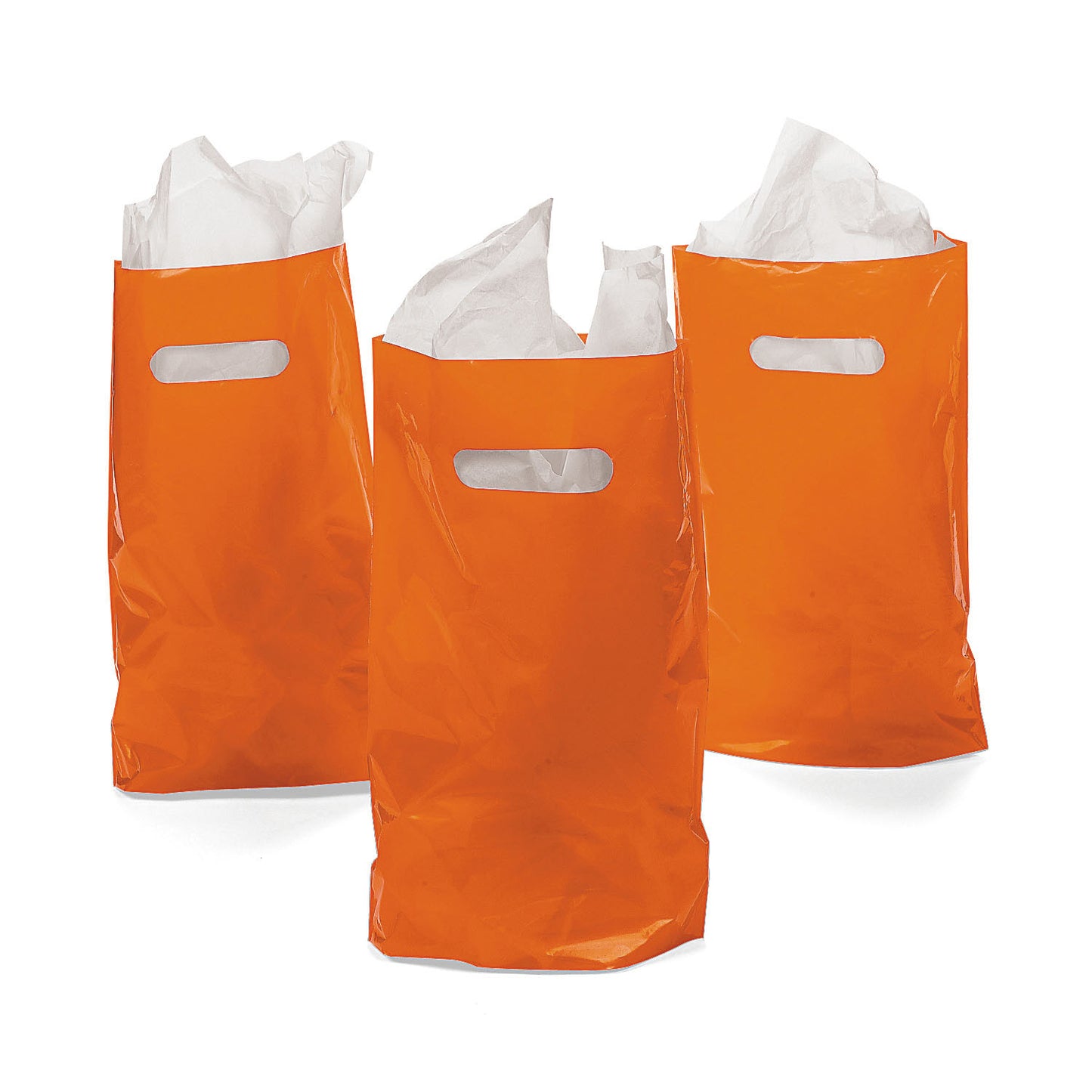 BAG - ORANGE PLASTIC 50 PC/UNIT 9" x 12"