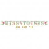FROM MISS TO MRS LETTER BANNER