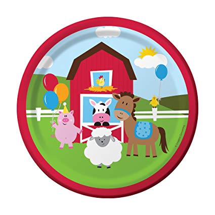 FARMHOUSE BIRTHDAY 7" PAPER PLATES 8CT