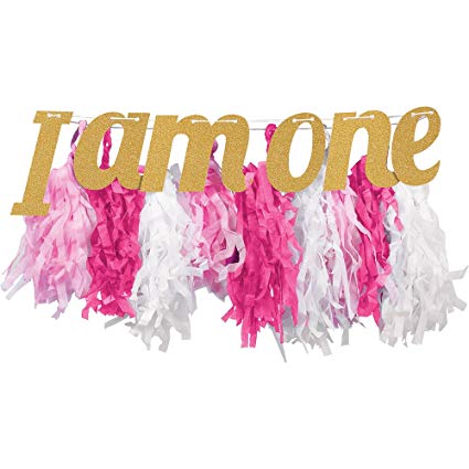 "I am one" First Birthday High Chair Deco Kit
