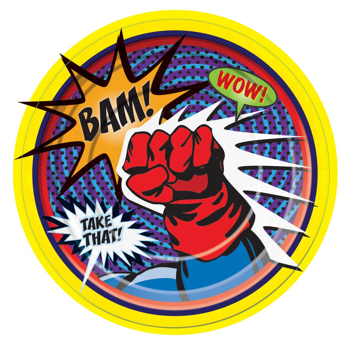 Superhero Action 9" Paper Plates - 8ct.