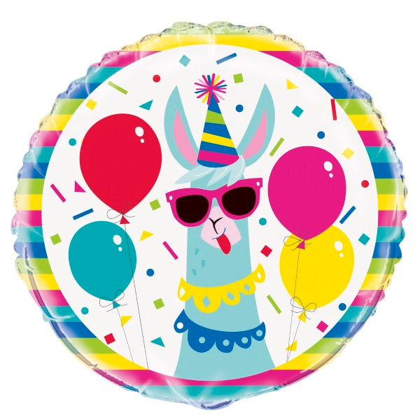 LLAMA PARTY 18" MYLAR BALLOON