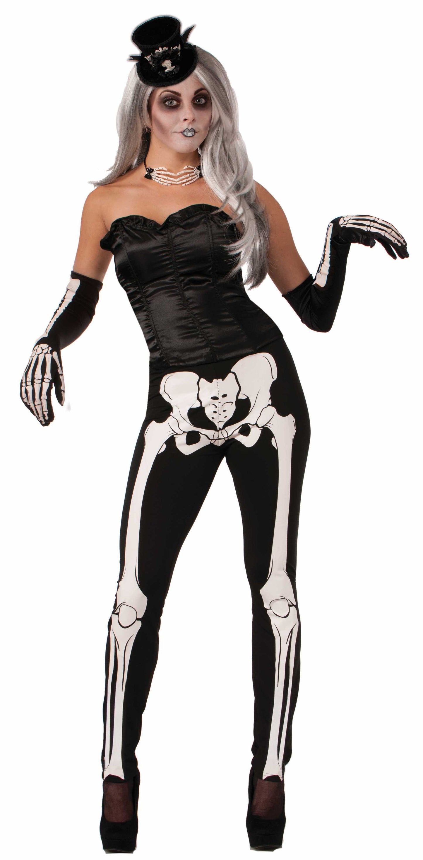 SKELETON LEGGINGS ADULT SIZE 5' - 5'7"