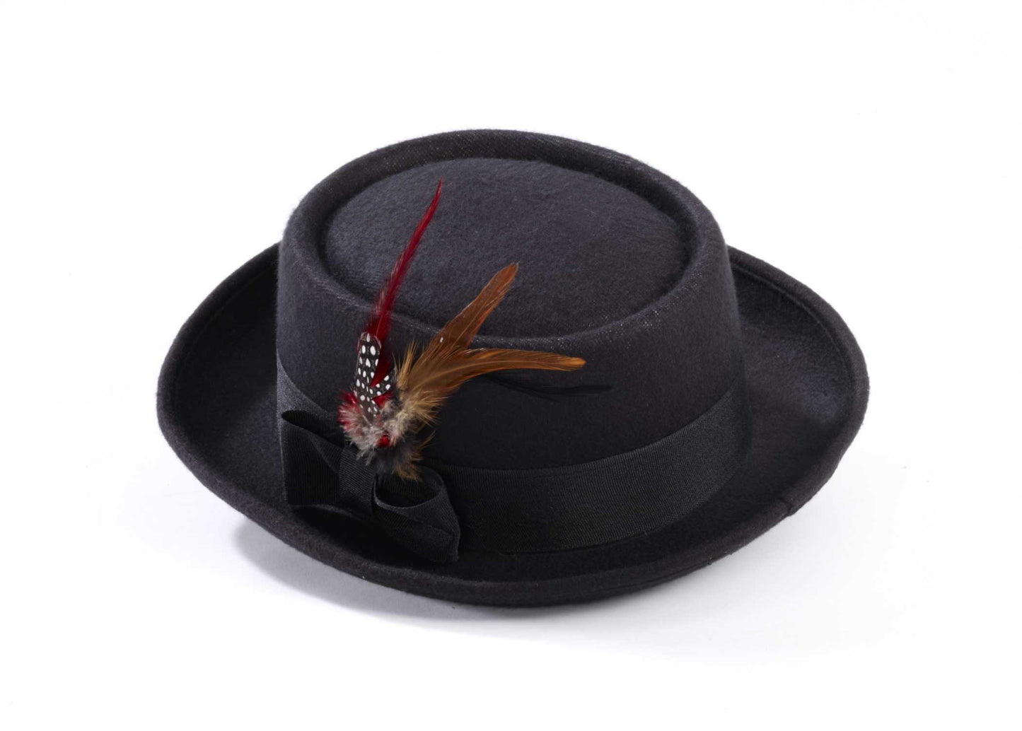 Black Pork Pie Hat