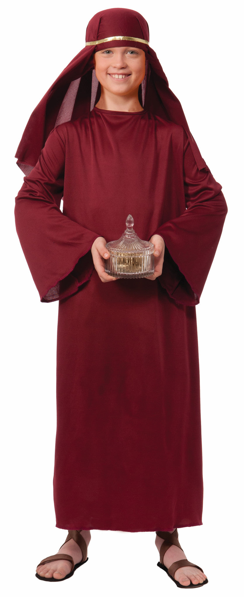 Burgundy Wiseman Robe Costume - Child