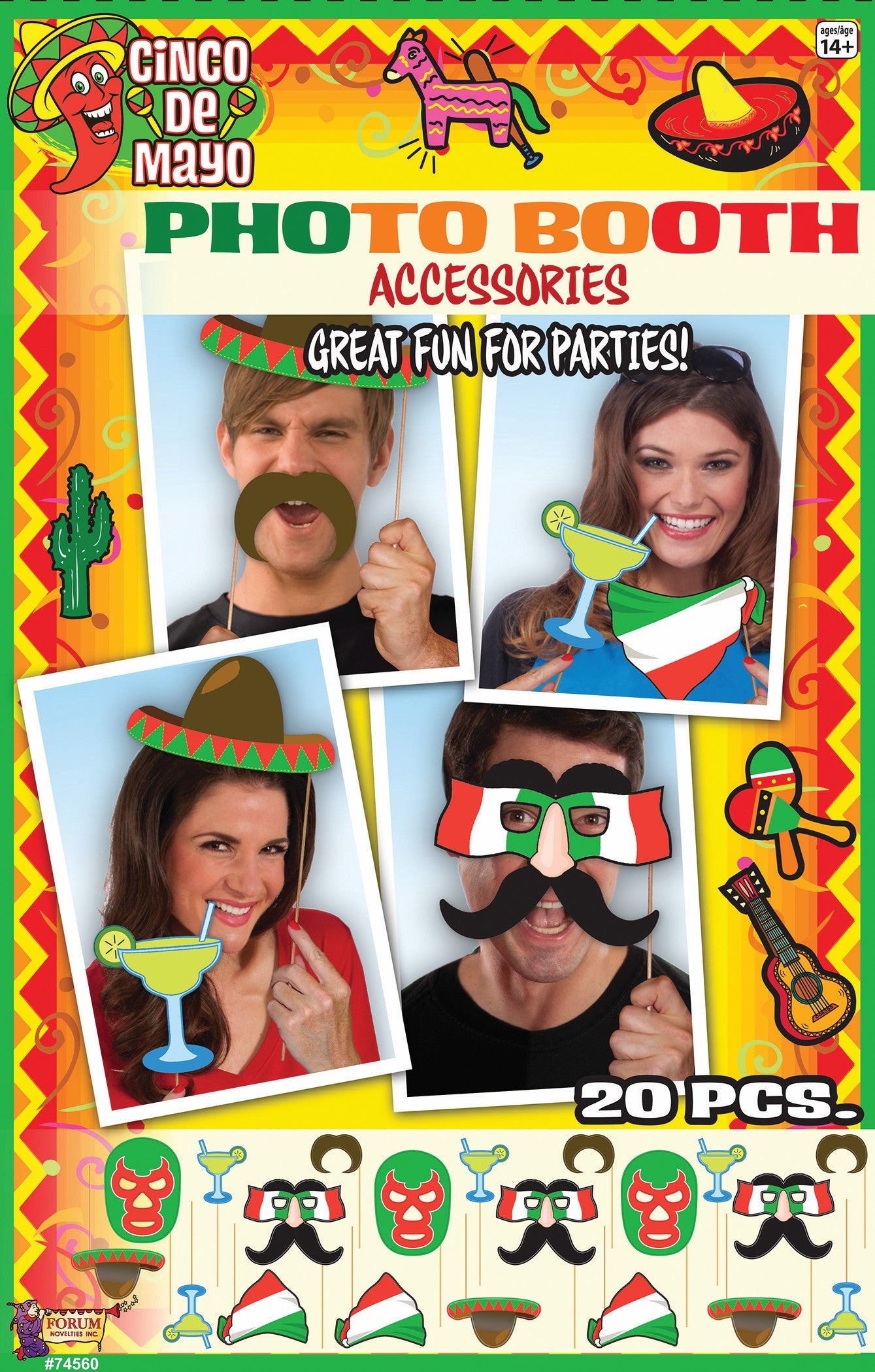 Cinco de Mayo Fiesta Photo Booth Accessories