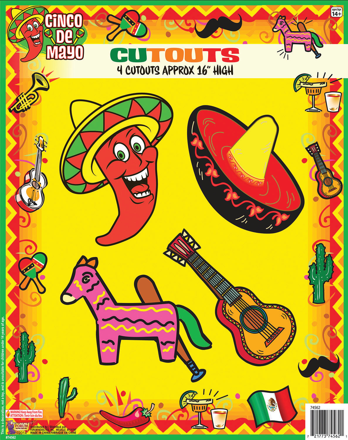 Cinco de Mayo Cutouts - 4ct.