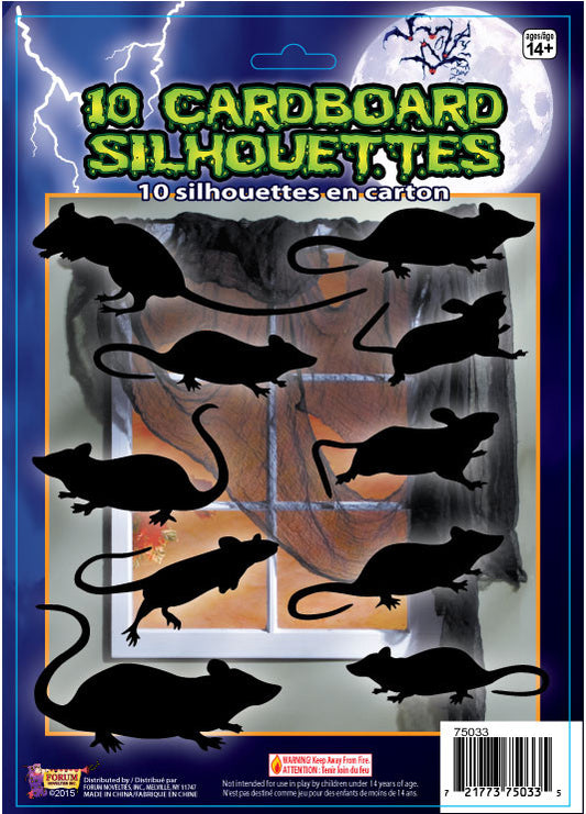 Rat Cardboard Silhouettes - 10ct.