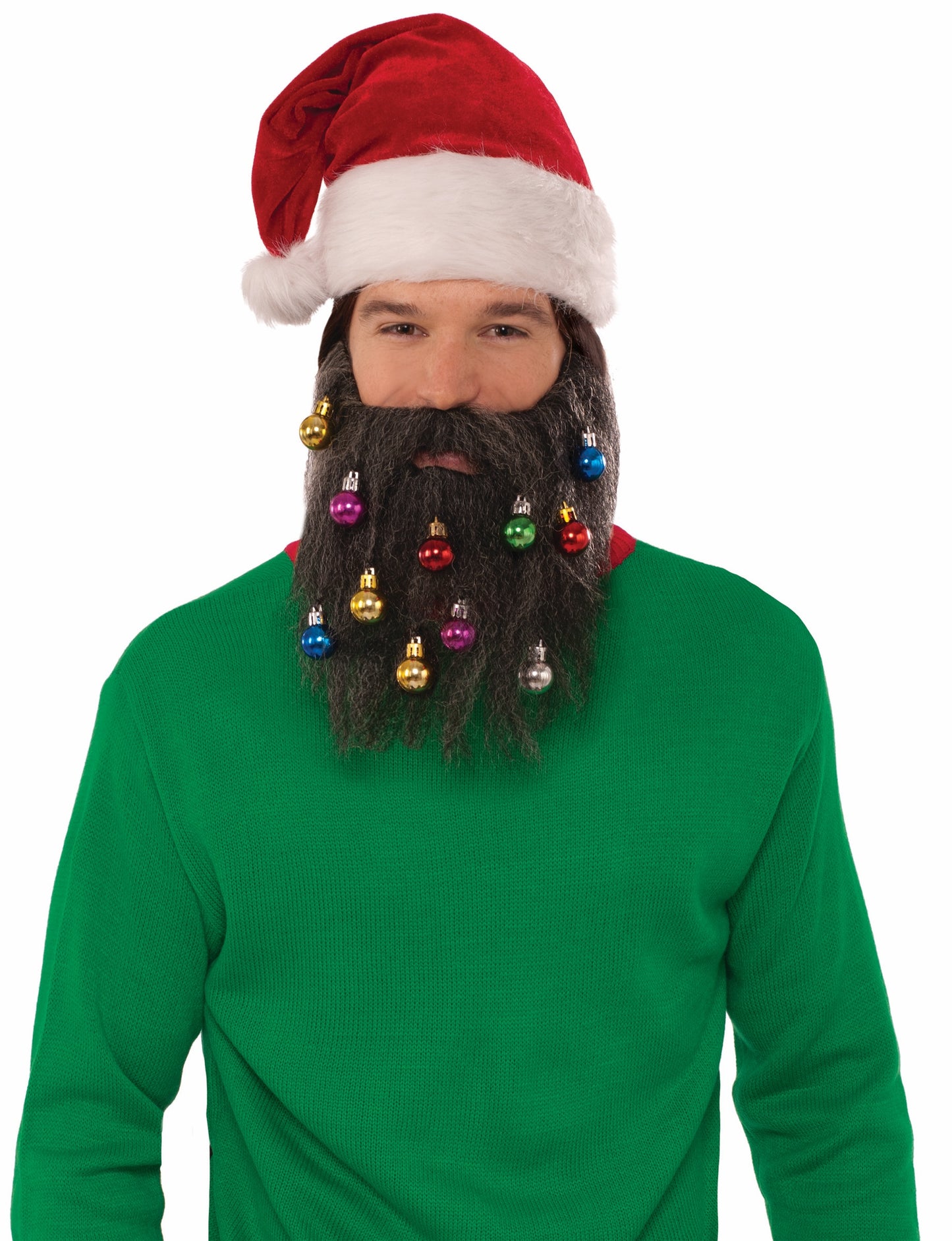 FESTIVE BEARD W/ ORNAMENT ADULT SIZE