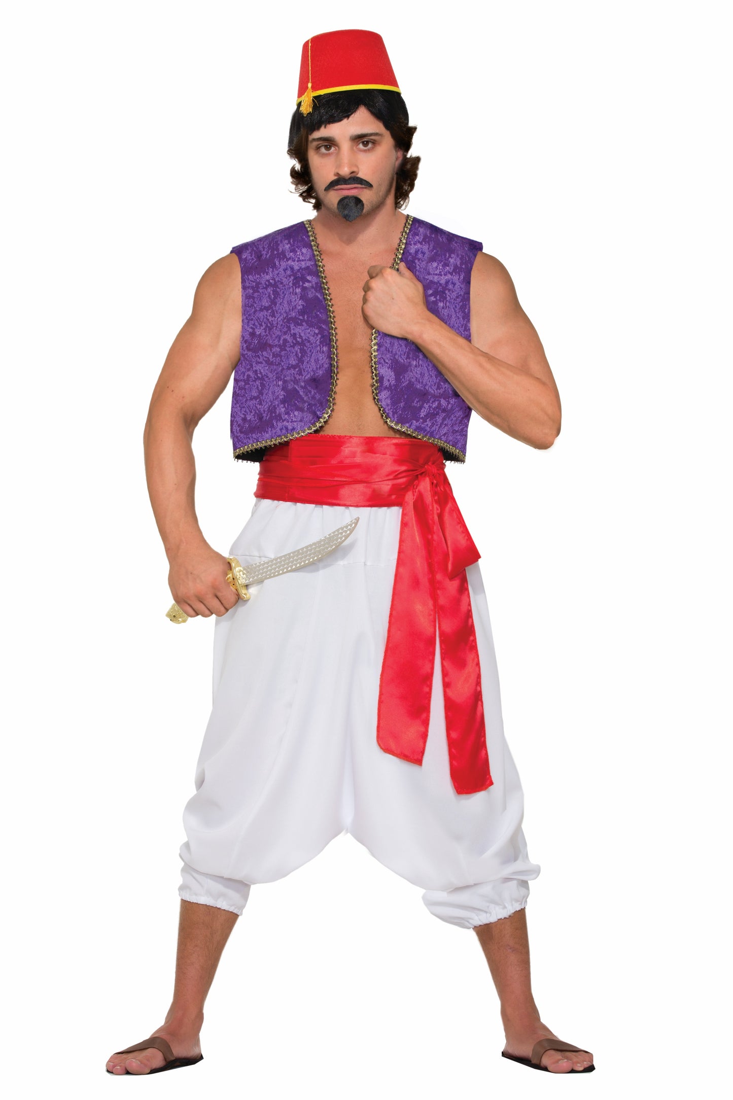 DESERT PRINCE GENIE VEST ADULT PURPLE 42 CHEST
