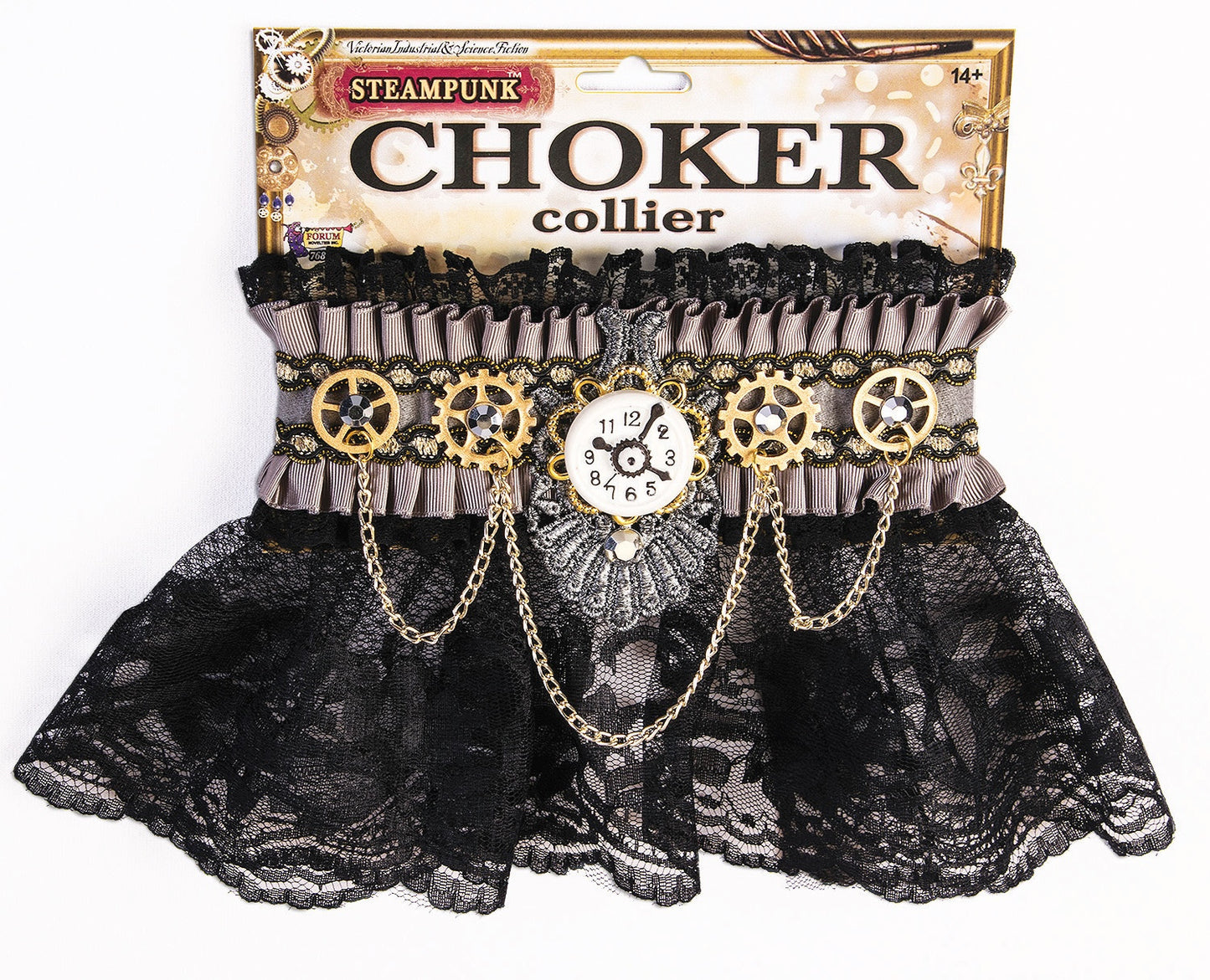 Steampunk Black/Grey Choker