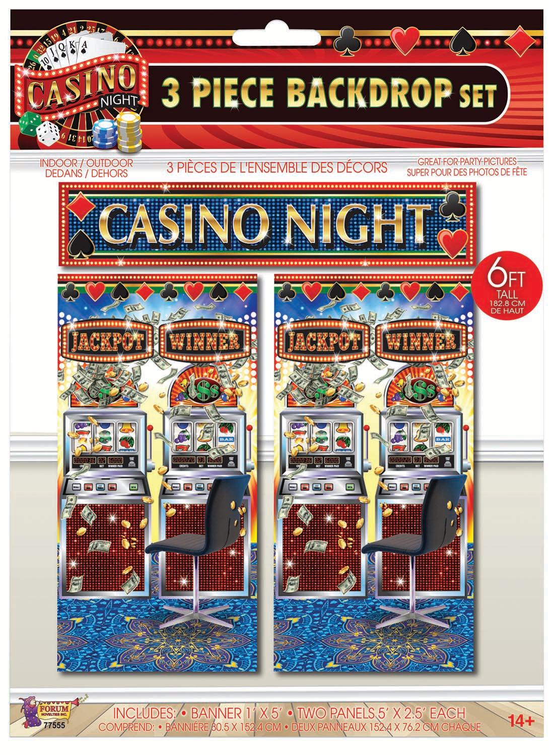 Casino Night Backdrop Set