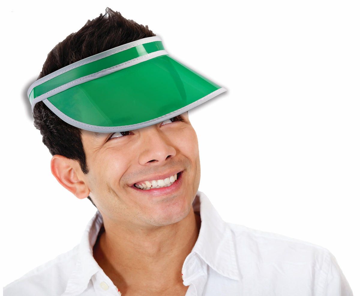 Las Vegas Green Visor Accessory | Adult | Unisex | Green/White | One-Size | Fun Costumes