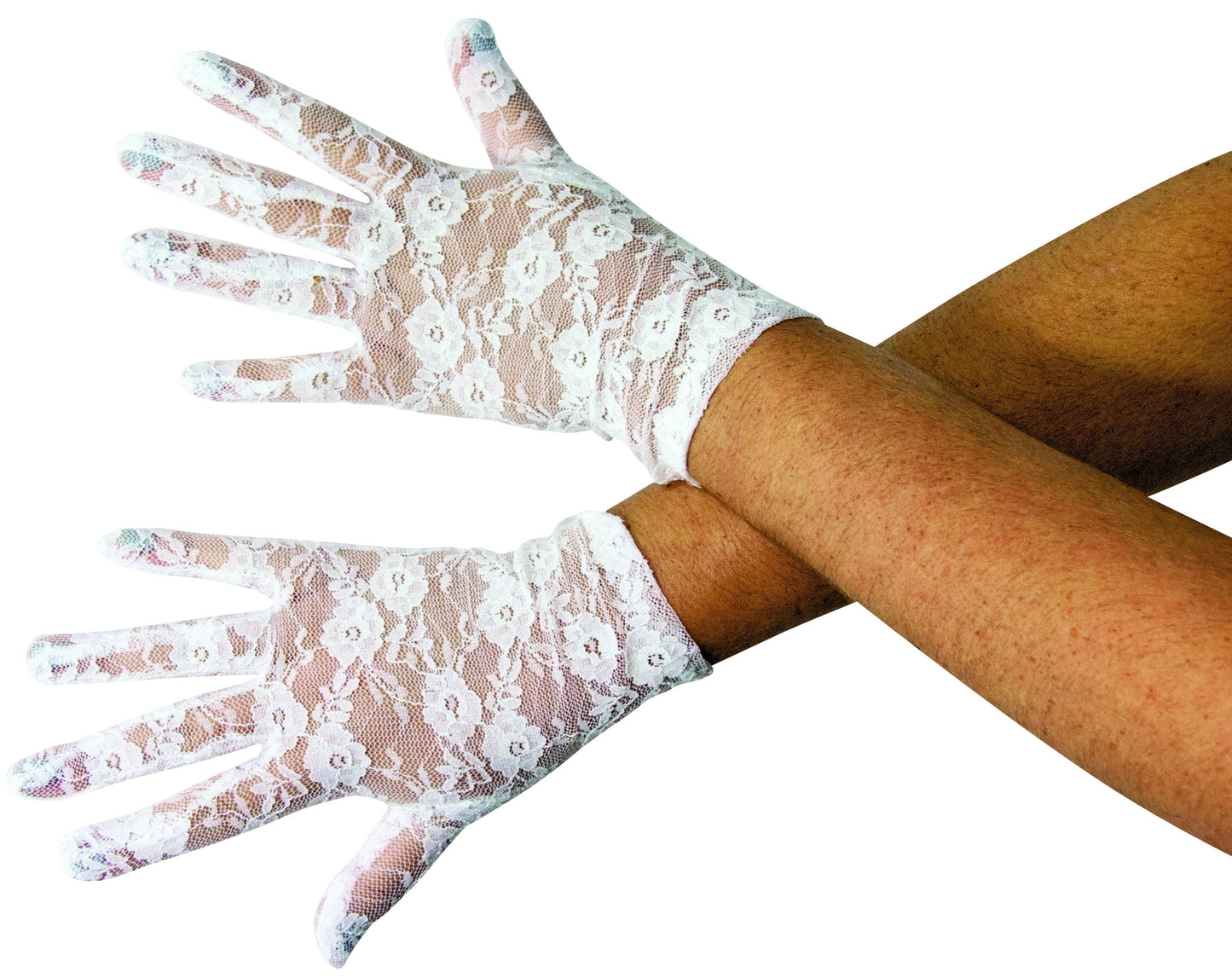 White Lace Gloves - Adult Sized