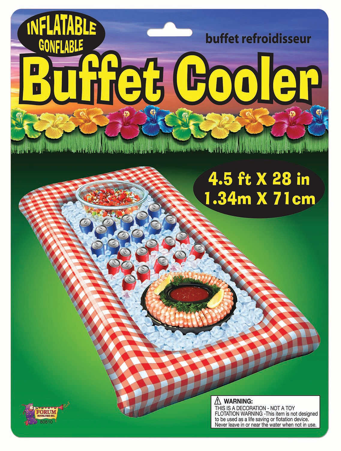 Red Gingham Inflatable Buffet Cooler