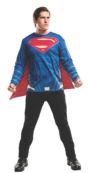 SUPERMAN COSTUME TOP - ADULT