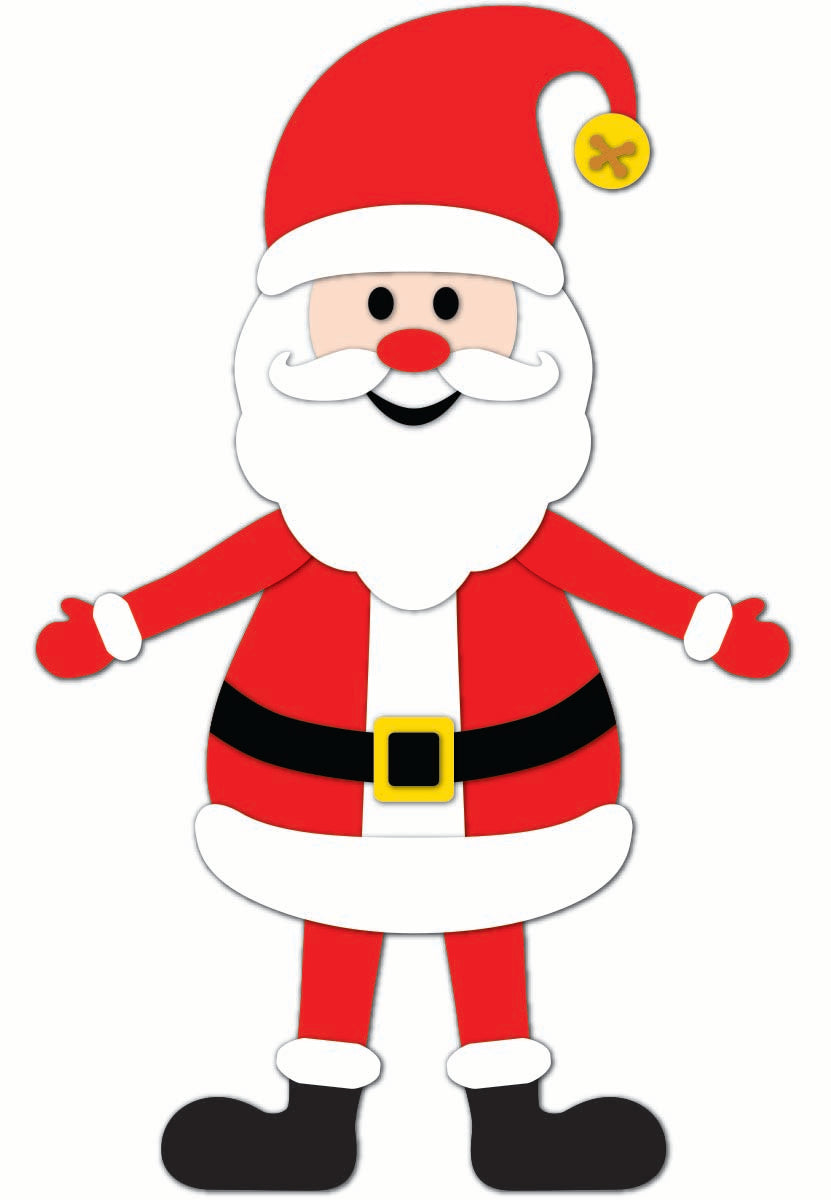 21" JOINTED FELT SANTA