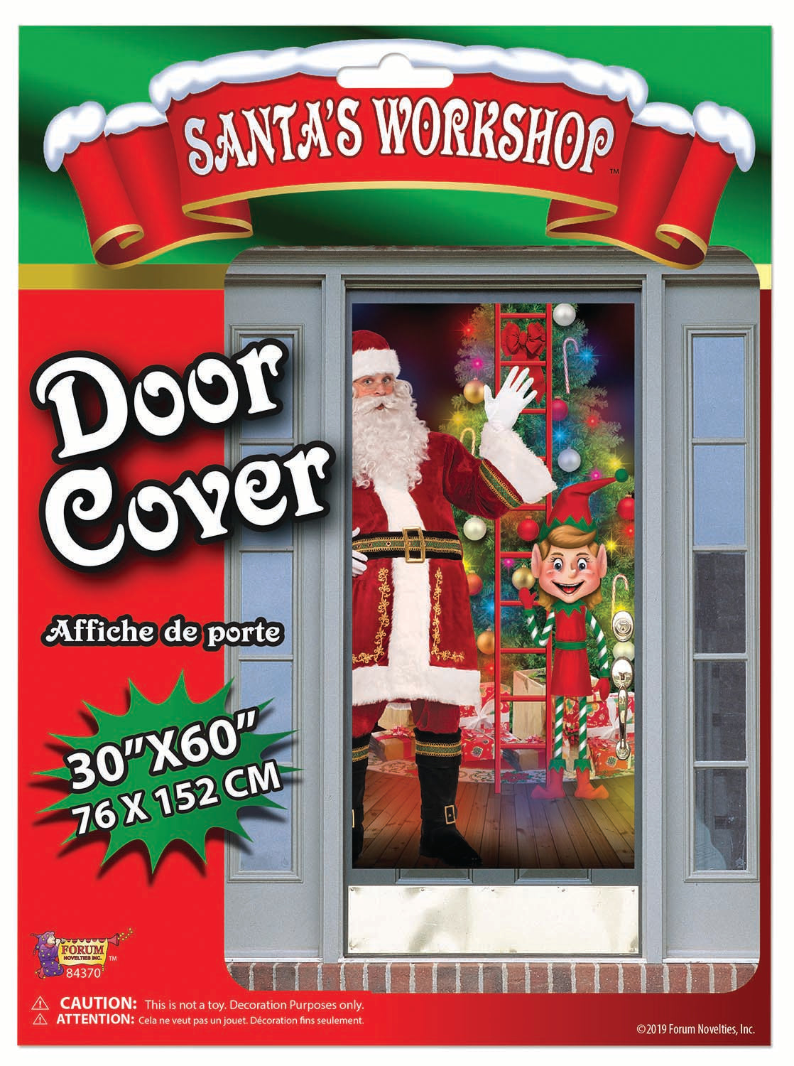 SANTA WORKSHOP DOOR COVER