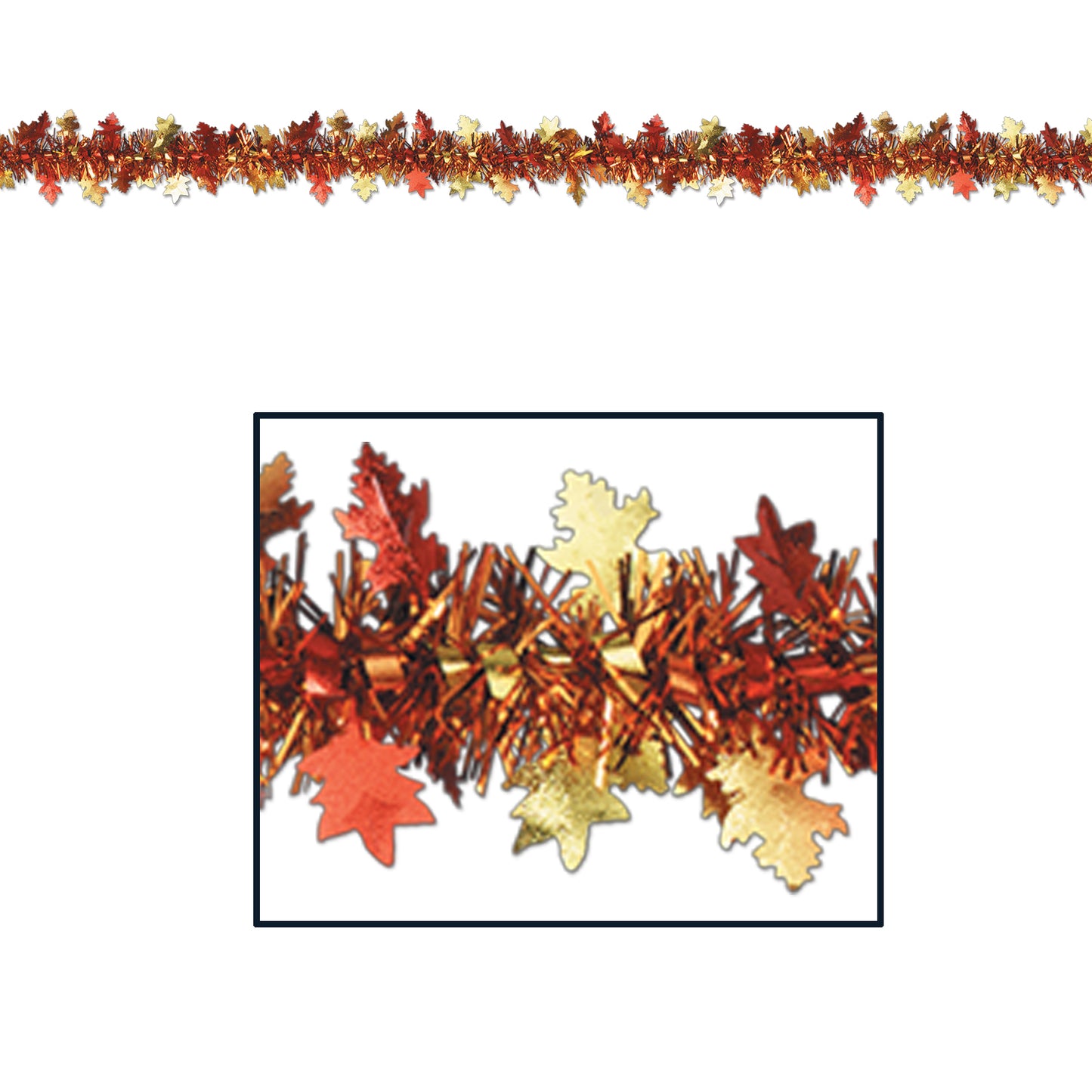 Autumn Leaf Foil Garland - 12ft.