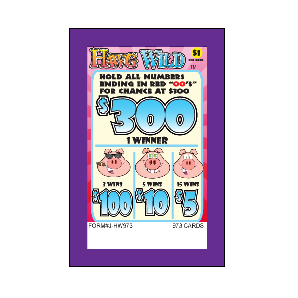 HAWG WILD PULL TAB 973 TICKETS