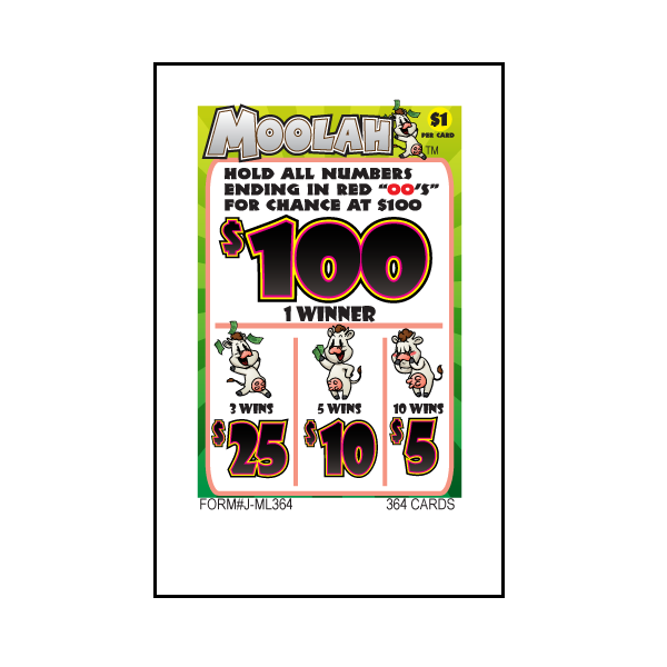 MOOLAH PULL TAB 364 TICKETS