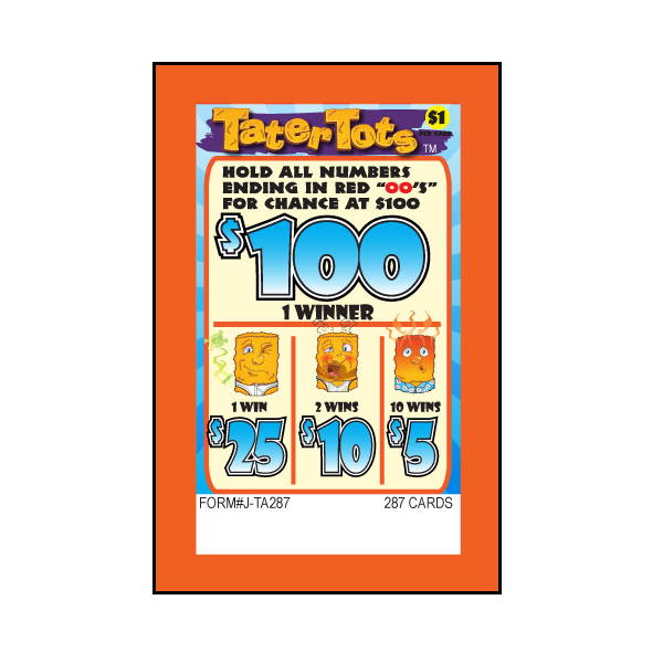 TATER TOTS PULL TAB 287 TICKETS